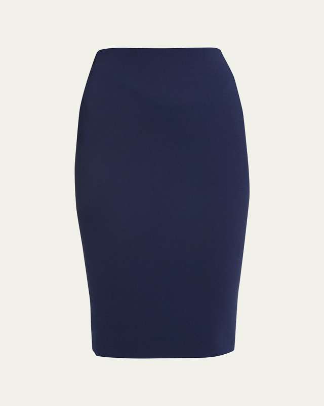 Matte Crepe Pencil Skirt